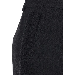 Black Pants with Belt Loops and Flared Leg in Viscose Woman