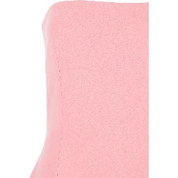Anderson Pink Long Dress with Bare Shoulder and Back Slit in Twill Woman
