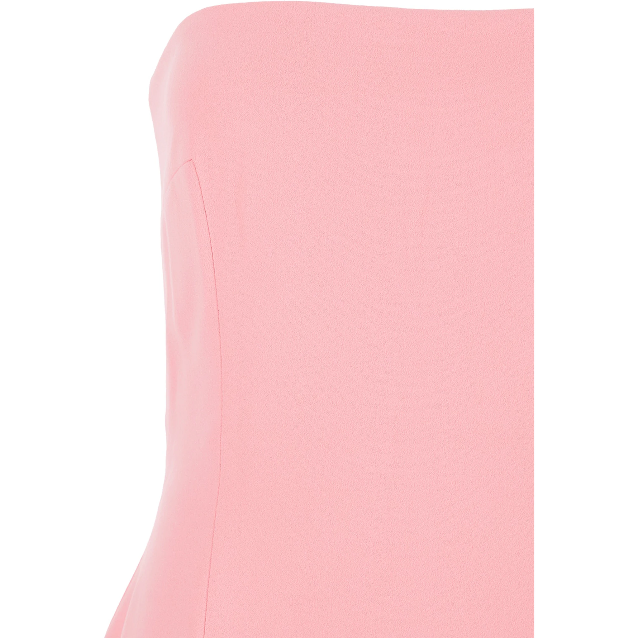 Anderson Pink Long Dress with Bare Shoulder and Back Slit in Twill Woman
