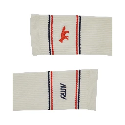 White Socks with Logo Lettering on the Side and Fox Patch in Cotton Man