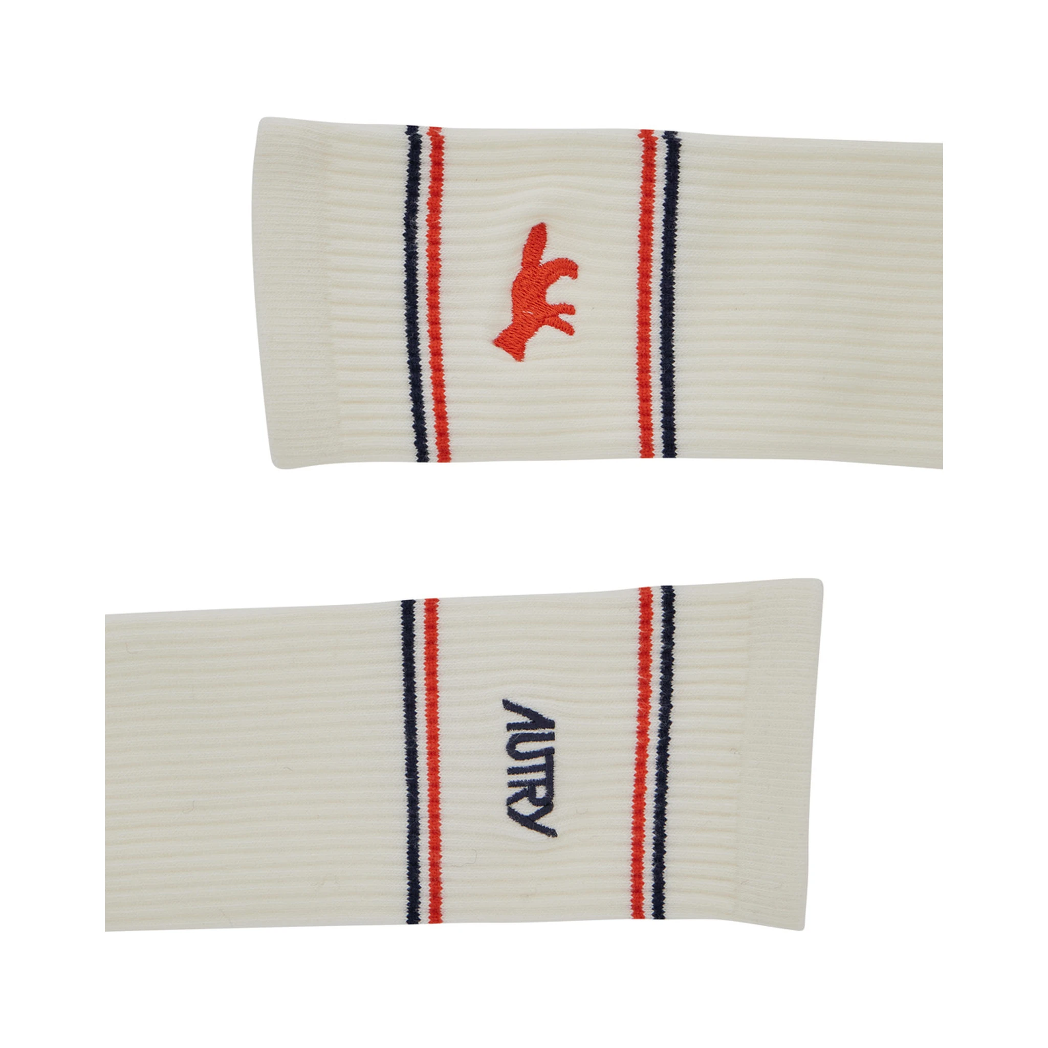 White Socks with Logo Lettering on the Side and Fox Patch in Cotton Man