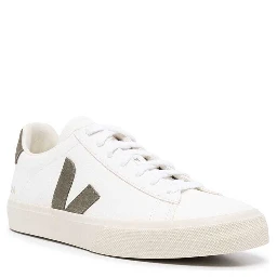 White Campo Sneaker with Side Logos in Vegan Leather Man