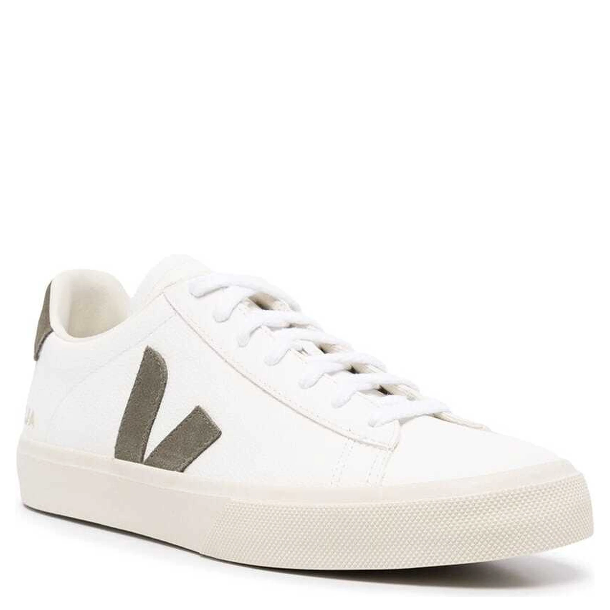 White Campo Sneaker with Side Logos in Vegan Leather Man