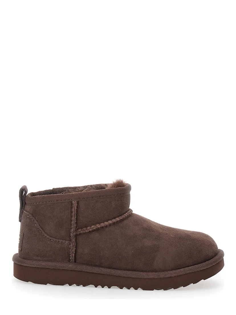 Brown ‘Ultra Mini’ UGG Ankle Boots in Suede Baby Girl