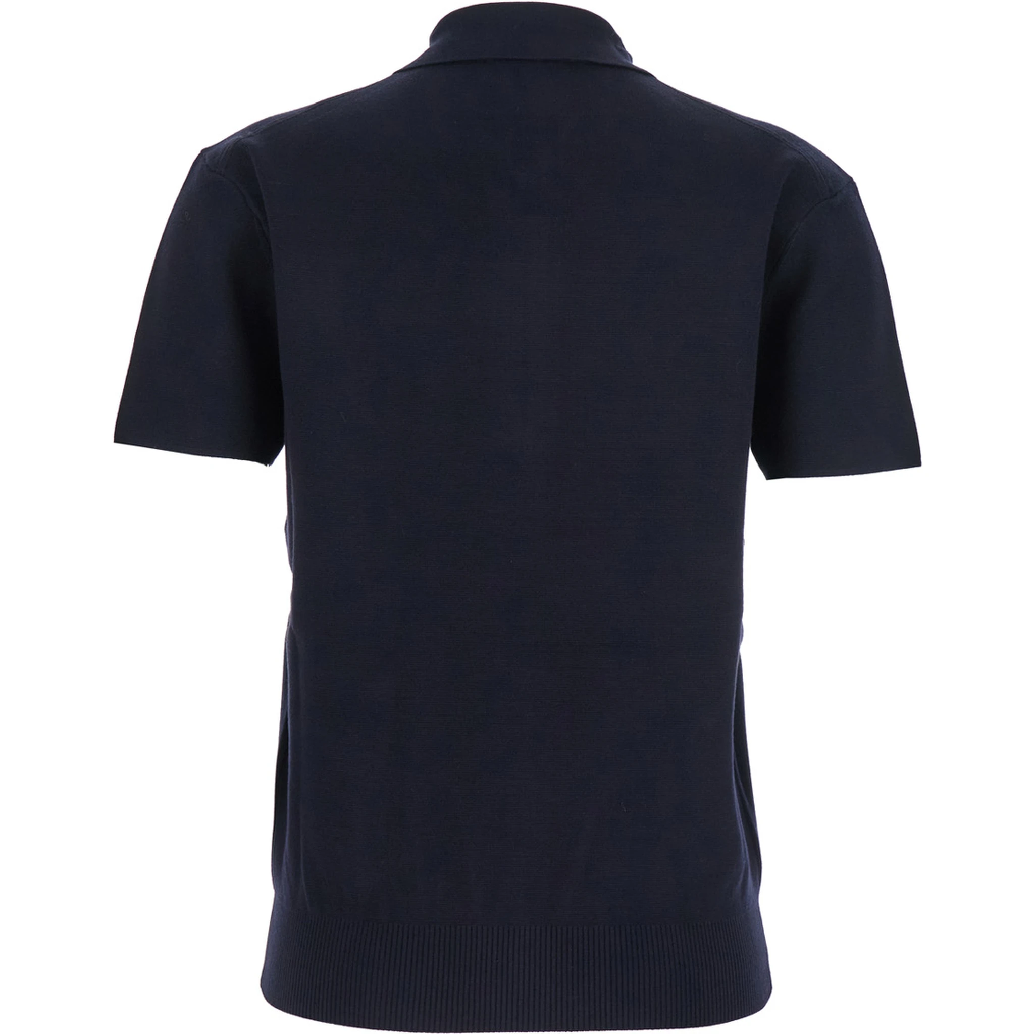 Teti Blue Polo Shirt with Classic Collar and Front Half Zip Closure in Viscose Blend Woman