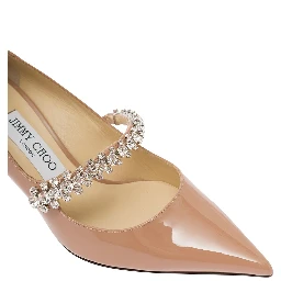 Bing Pink Pumps with Crystal Embellishment in Patent Leather Woman