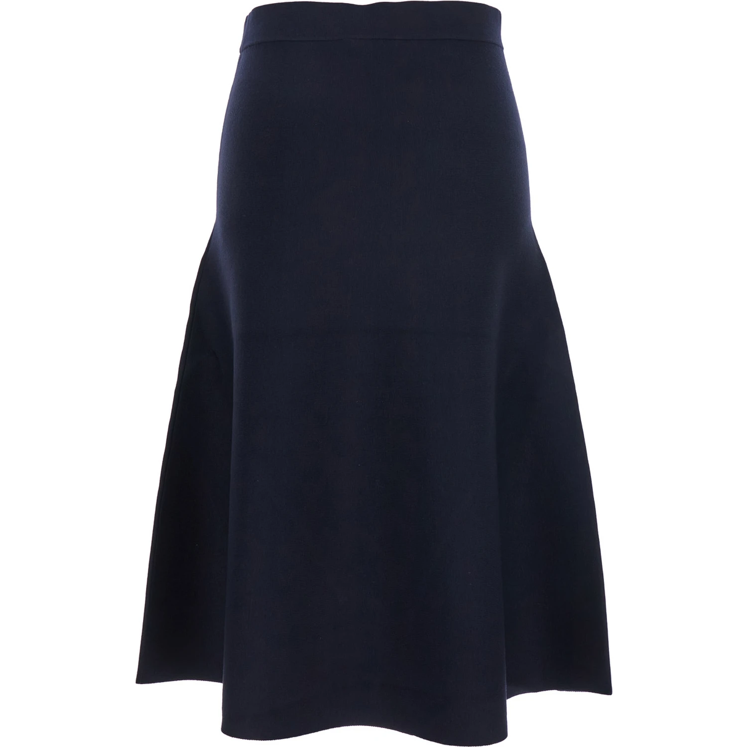 Giusy Black Flared Skirt with Elastic Waist in Viscose Blend Woman