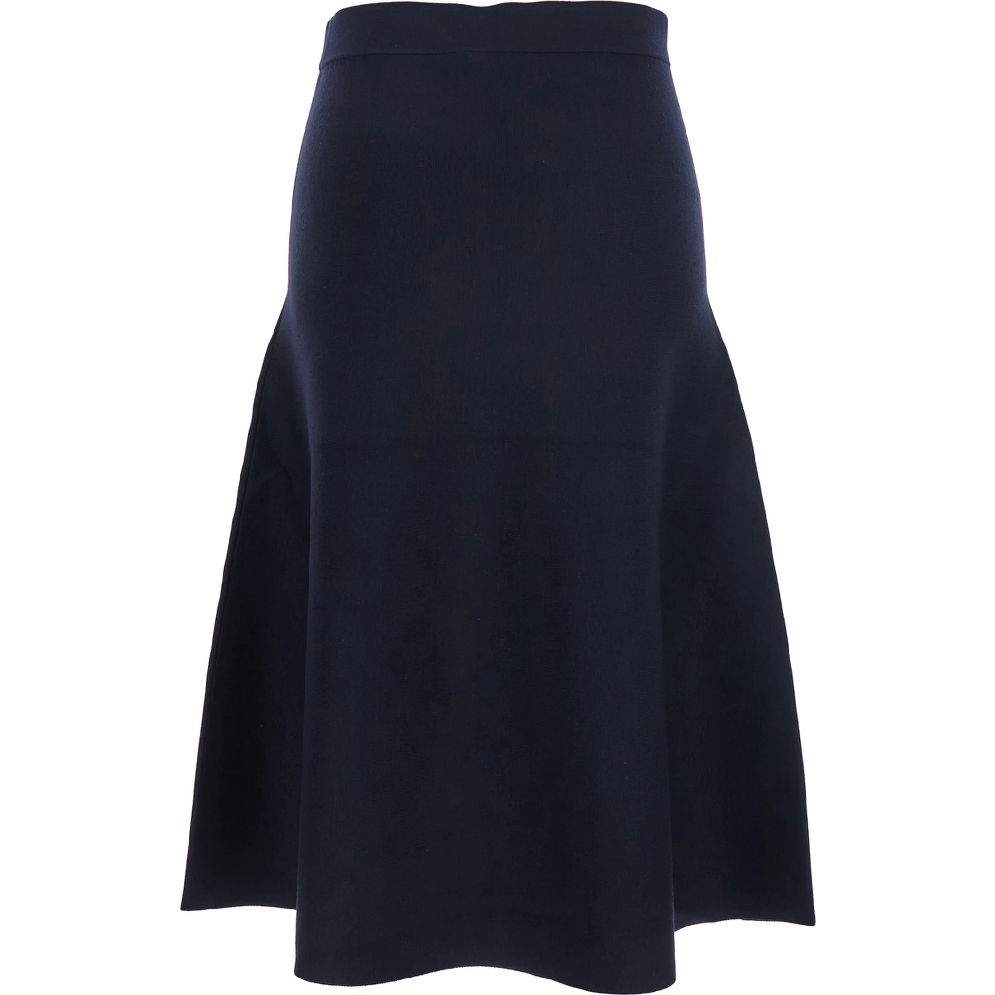 Giusy Black Flared Skirt with Elastic Waist in Viscose Blend Woman