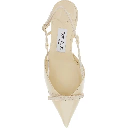 Camila Pink Slingback Pumps with Medium Heel in Leather Woman