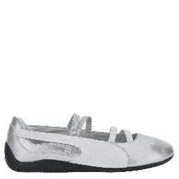 Speedcat Metallic Ballet Shoes with Elastic Band and Logo on the Front in Tech Fabric Woman