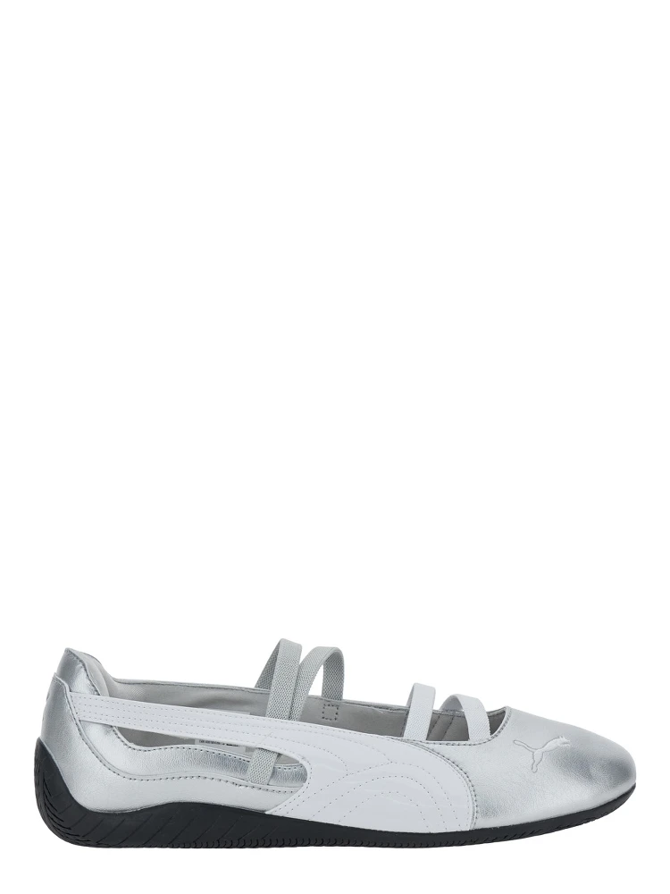 Speedcat Metallic Ballet Shoes with Elastic Band and Logo on the Front in Tech Fabric Woman