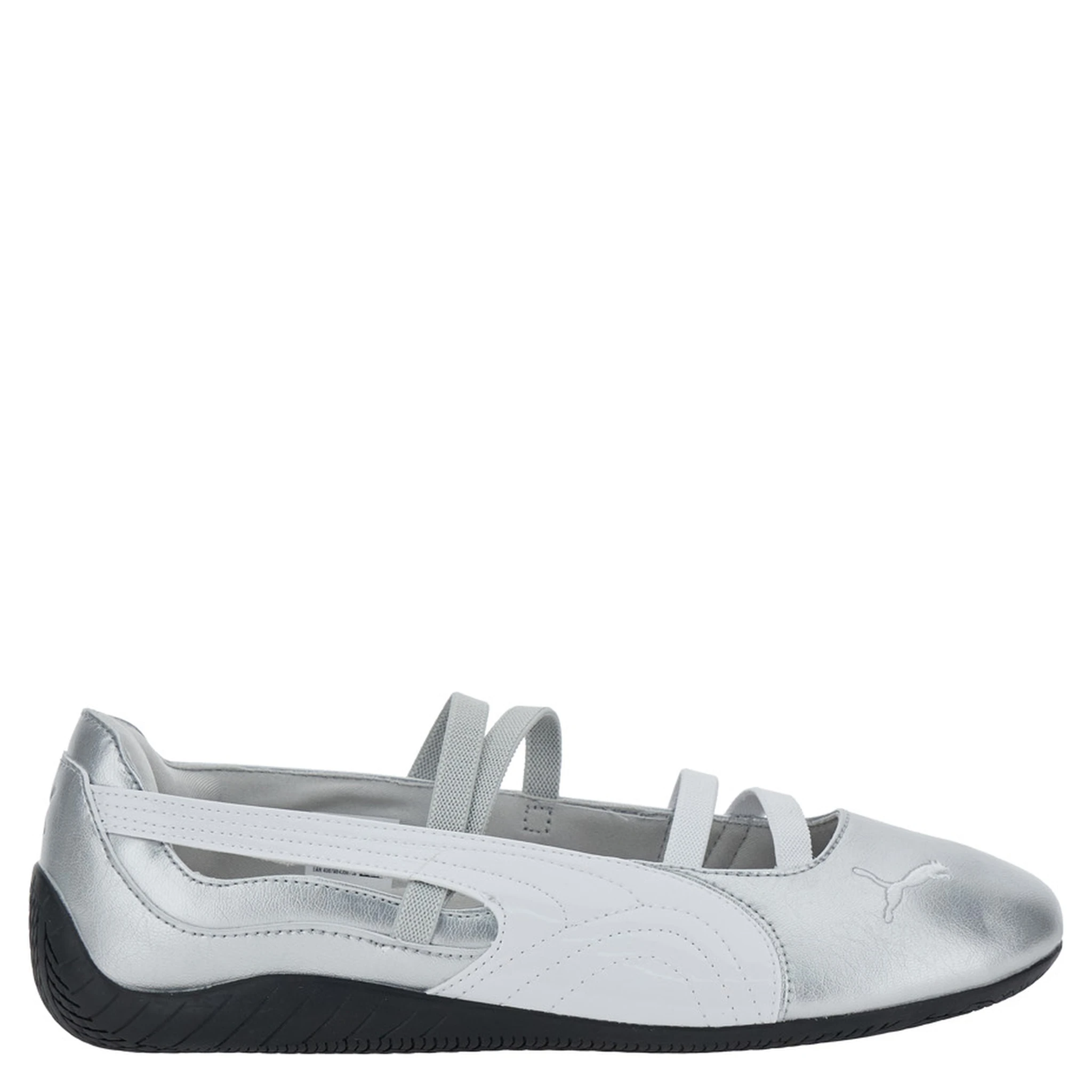 Speedcat Metallic Ballet Shoes with Elastic Band and Logo on the Front in Tech Fabric Woman