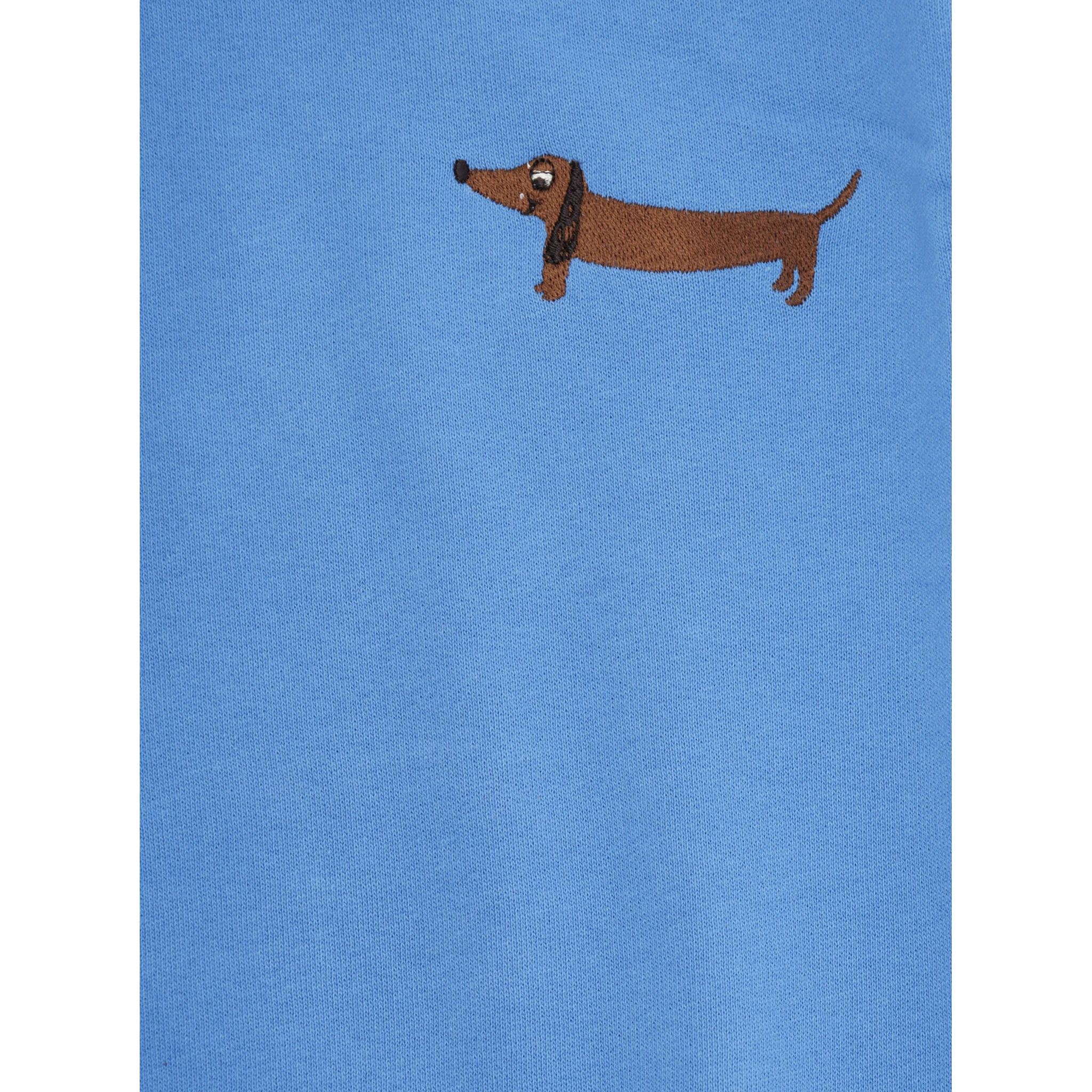 Light Blue Crewneck Sweatshirt with Print on the Front in Cotton Baby