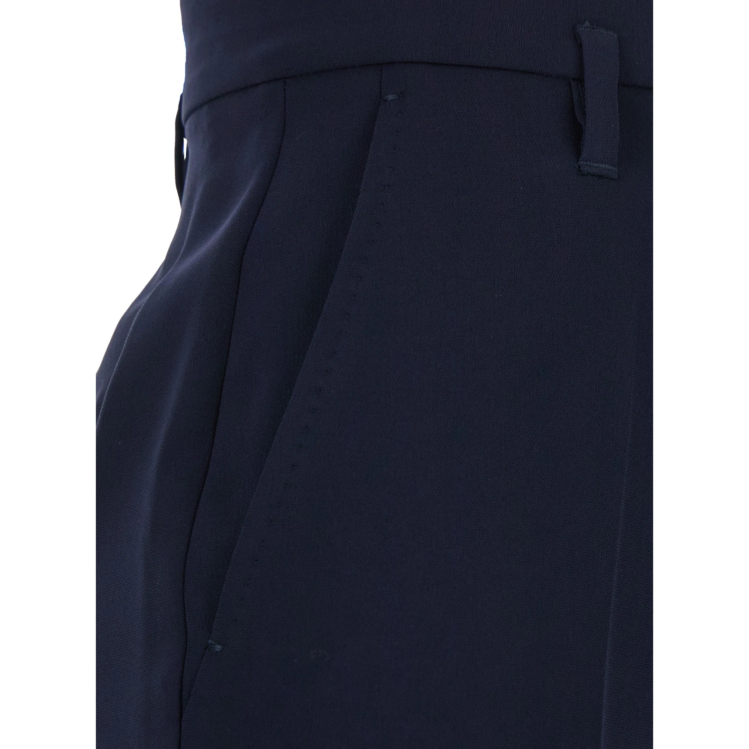 Alabama Blue Pants with Belt Loops and Wide Leg in Tech Fabric Woman