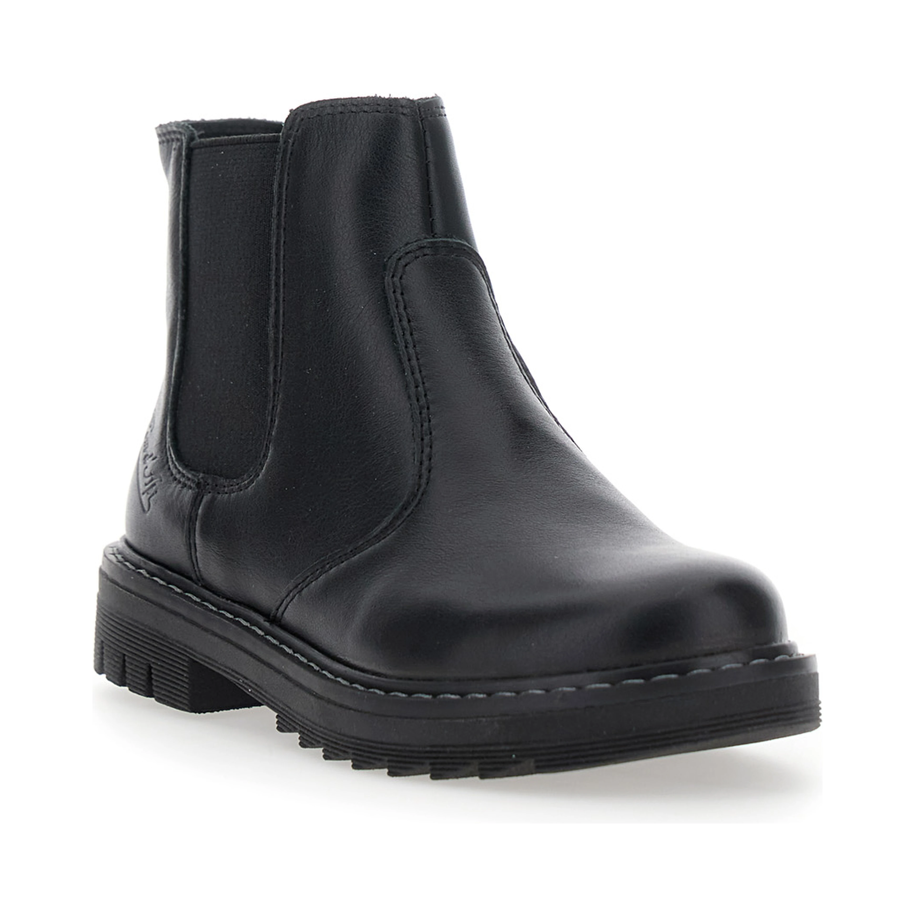 Black Ankle Boots with Side Logo in Nubuck Leather Girl