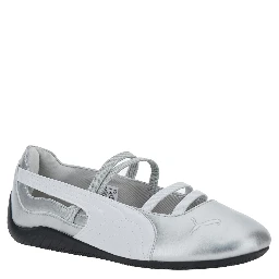 Speedcat Metallic Ballet Shoes with Elastic Band and Logo on the Front in Tech Fabric Woman