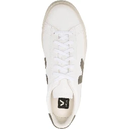White Campo Sneaker with Side Logos in Vegan Leather Man