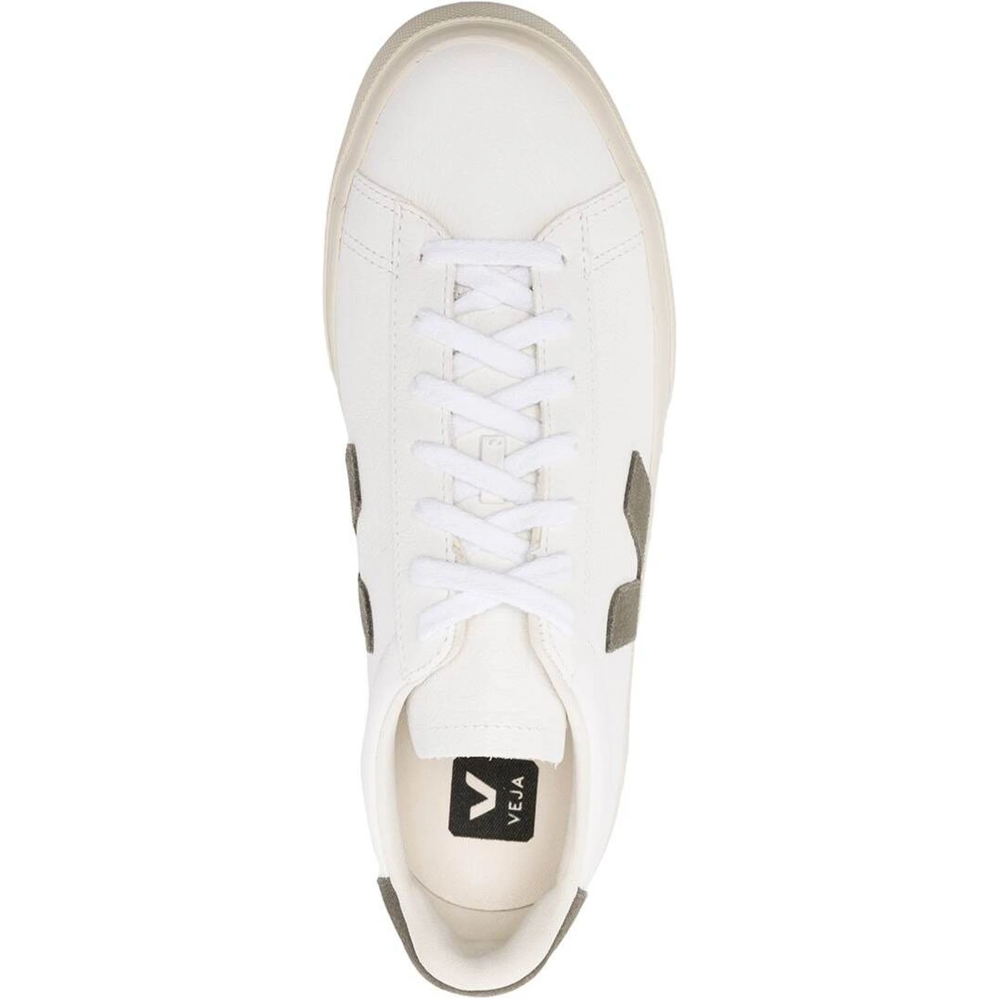 White Campo Sneaker with Side Logos in Vegan Leather Man