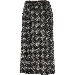 Brown Skirt with All-Over Sequins in Fabric Woman