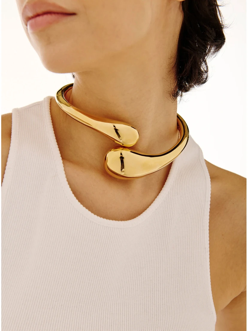 Isa Metallic Choker in Gold Plated Bronze Woman