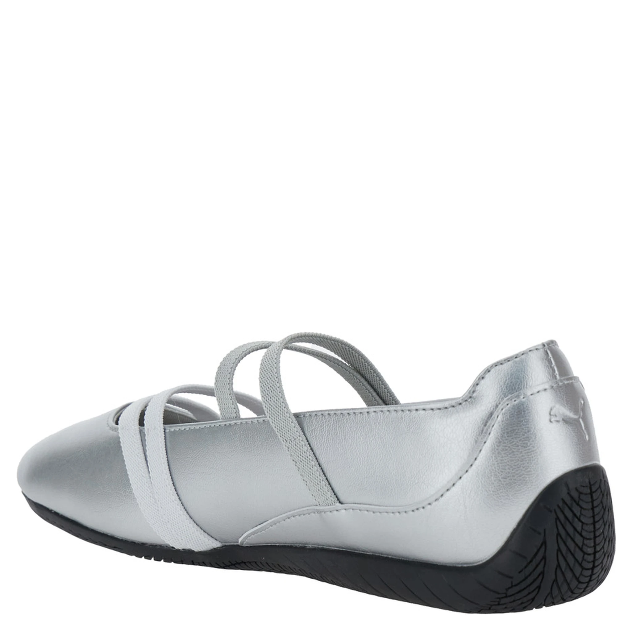Speedcat Metallic Ballet Shoes with Elastic Band and Logo on the Front in Tech Fabric Woman