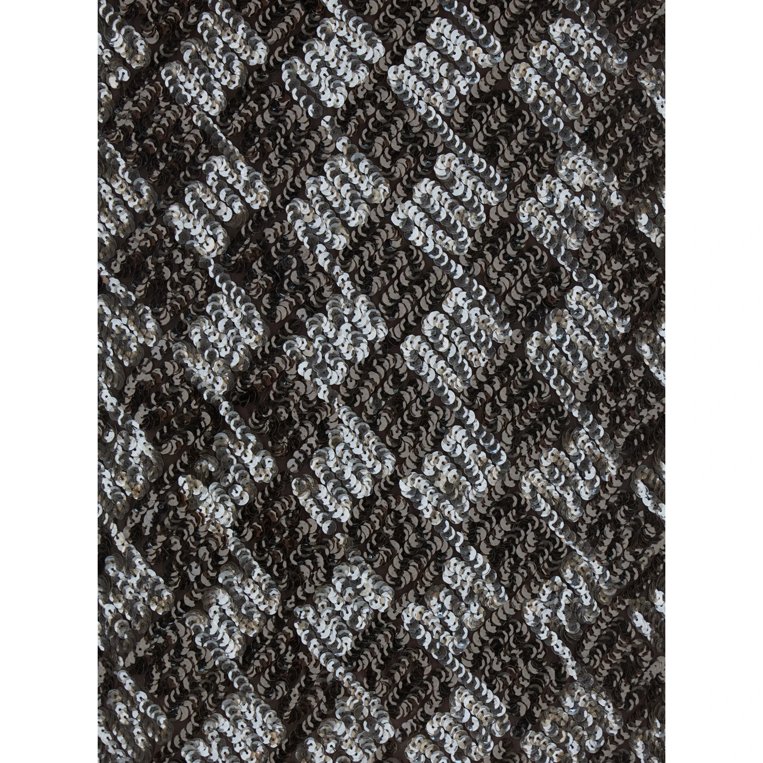 Brown Skirt with All-Over Sequins in Fabric Woman