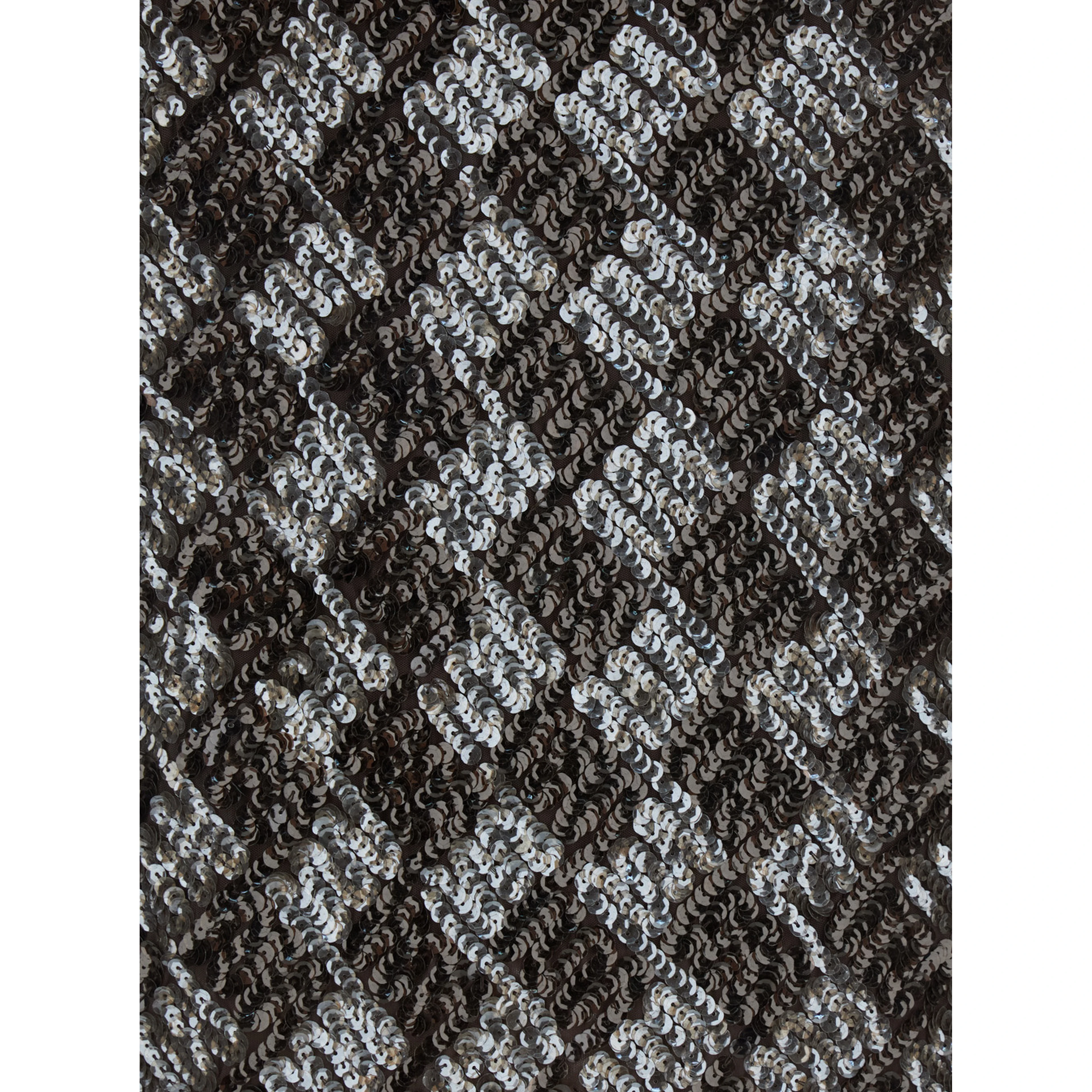 Brown Skirt with All-Over Sequins in Fabric Woman