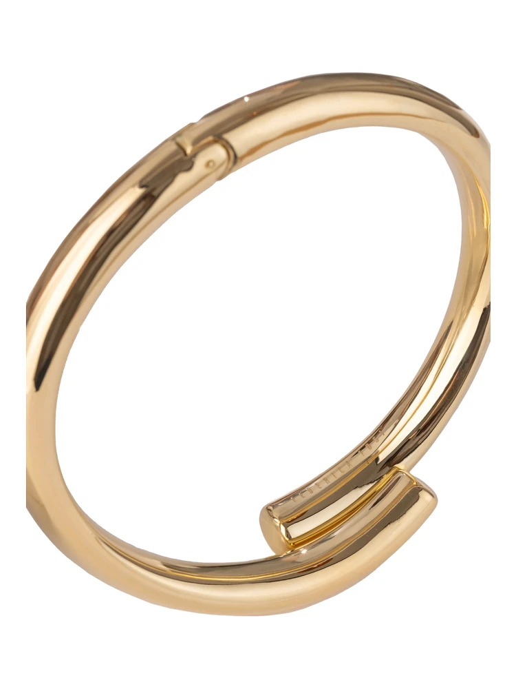 Gold-Colored Choker Necklace with Tube Design in Bronze Woman alternative