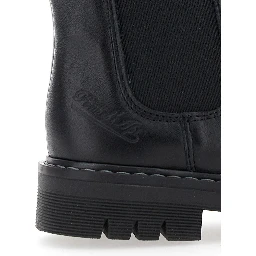Black Ankle Boots with Side Logo in Nubuck Leather Girl
