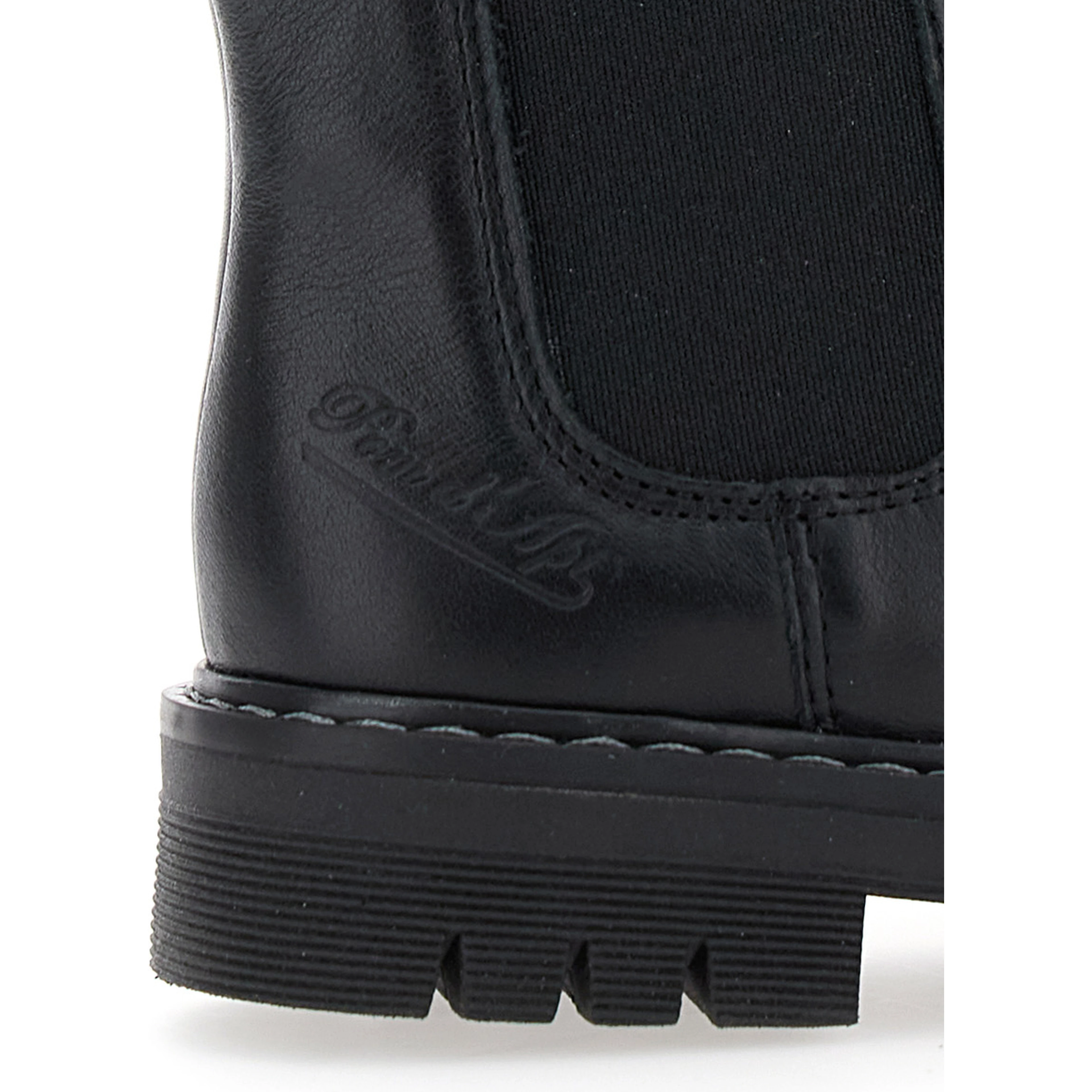 Black Ankle Boots with Side Logo in Nubuck Leather Girl