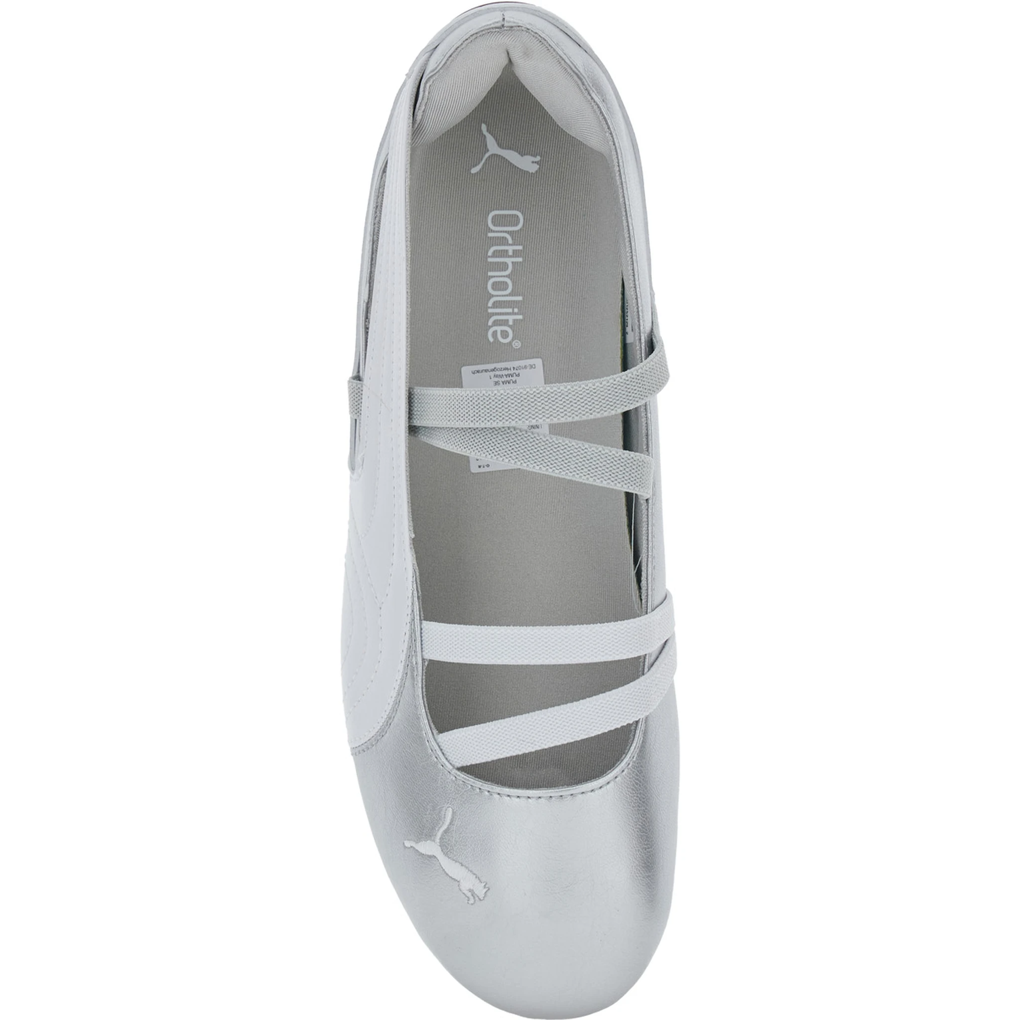 Speedcat Metallic Ballet Shoes with Elastic Band and Logo on the Front in Tech Fabric Woman
