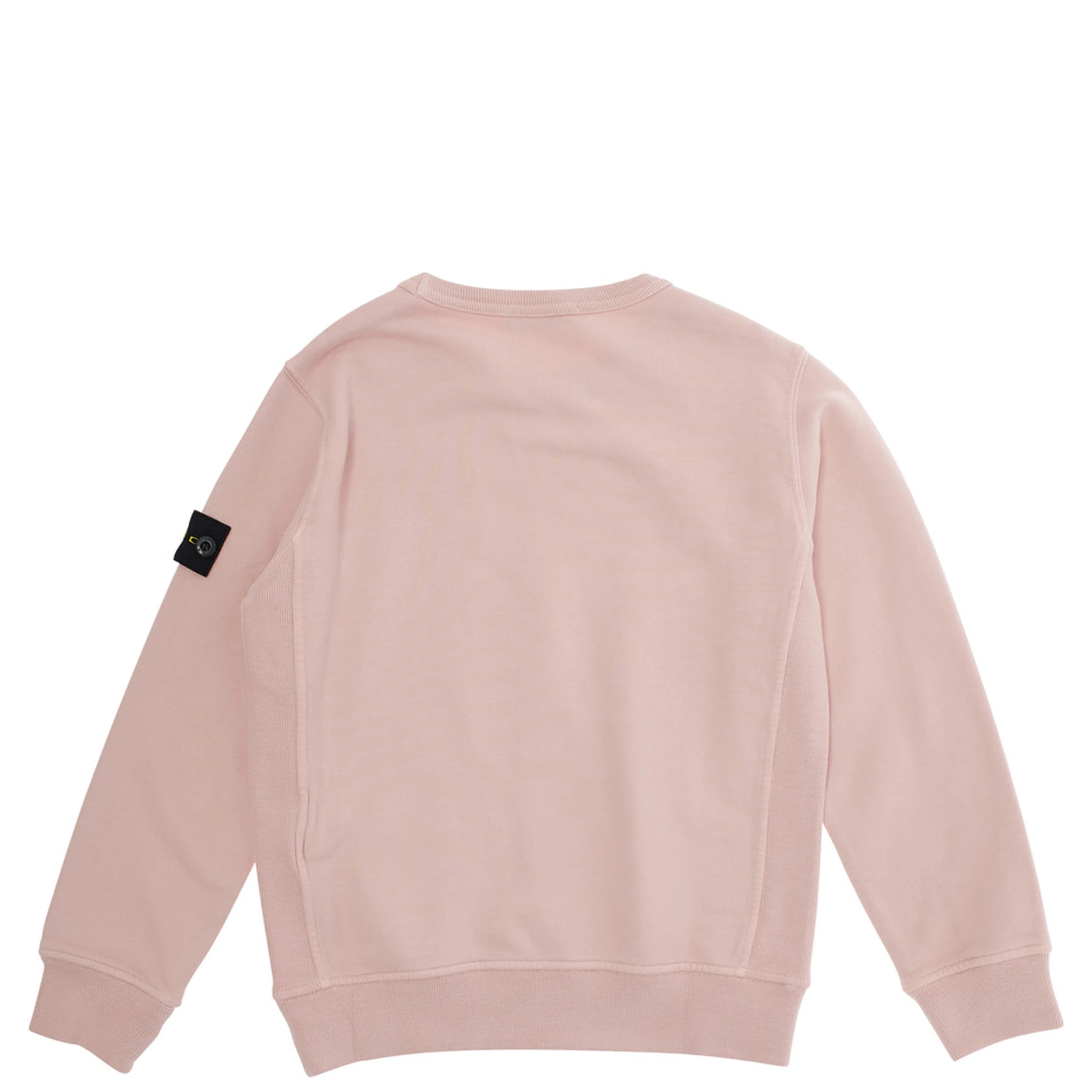 Pink Crewneck Sweatshirt with Logo Patch on the Sleeve in Cotton Boy
