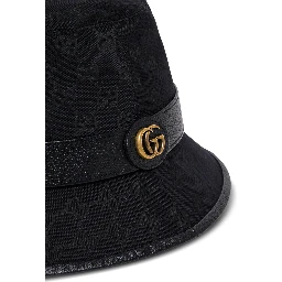 Gucci Mans GG Fabric Black Cloche Hat