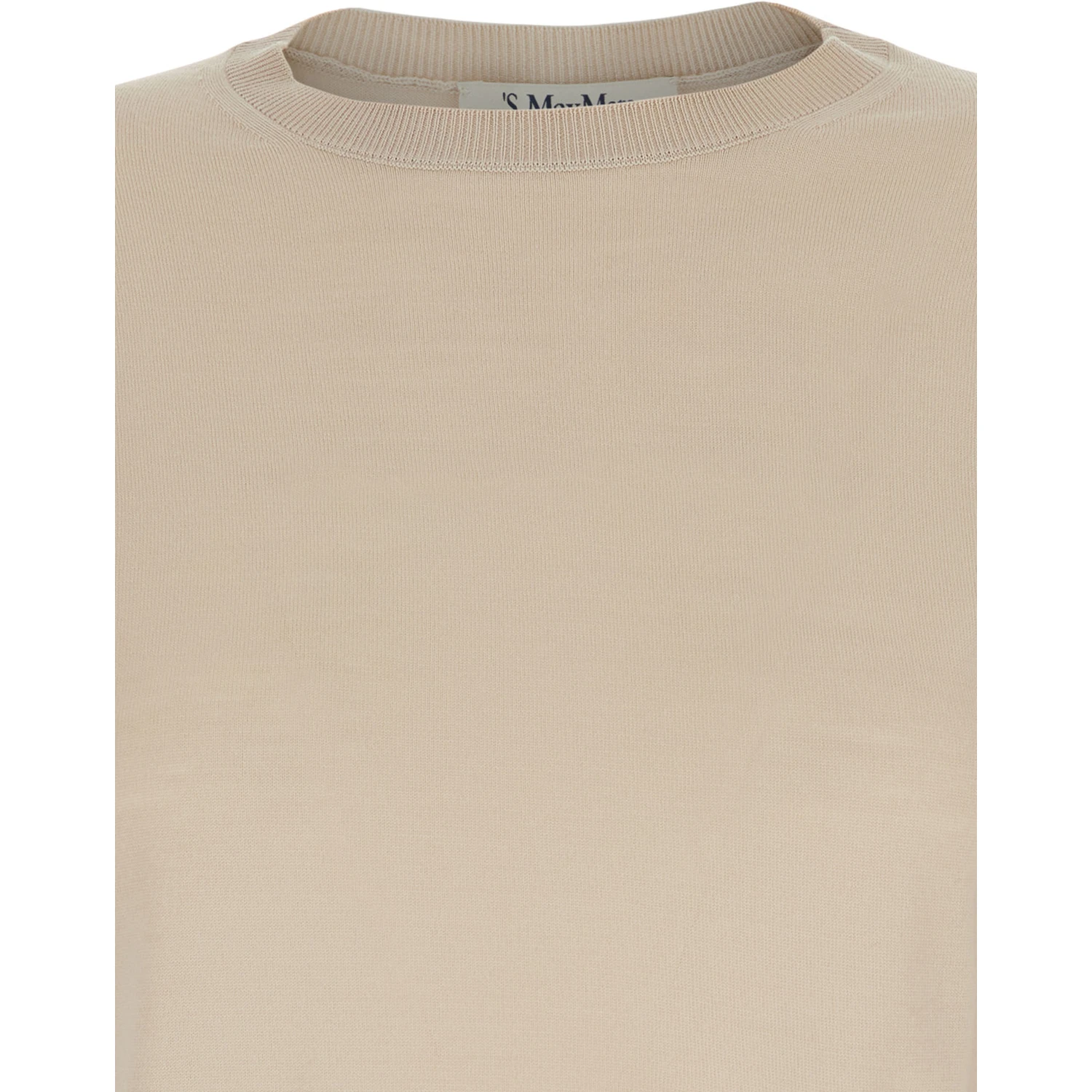 Amici Beige Sweater with Three-Quarter Sleeves in Virgin Wool Woman