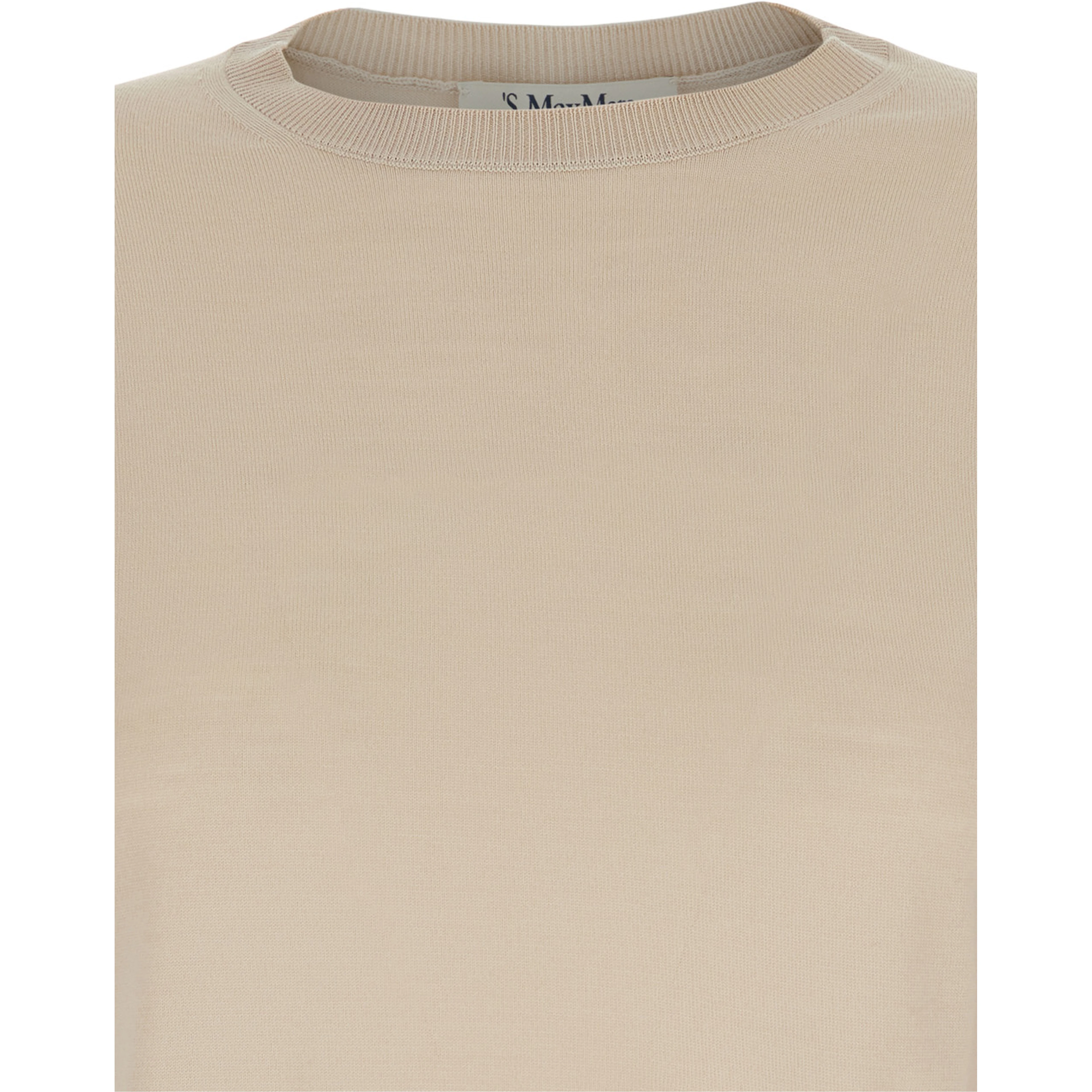 Amici Beige Sweater with Three-Quarter Sleeves in Virgin Wool Woman