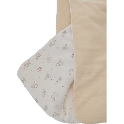 Beige Blanket with Logo Embroidery on the Front in Cotton Home