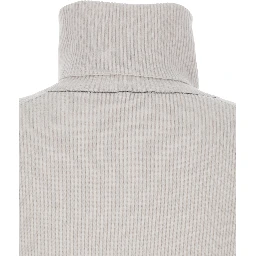 Grey Turtleneck Knit Sweater in Cashmere Woman