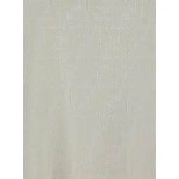 White Crewneck T-Shirt with Tone-on-Tone All-Over FF Motif in Cotton Man