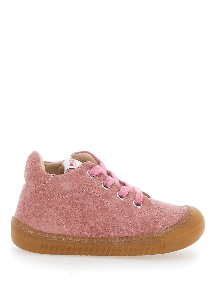 Pink Sneaker with Logo Printed on the Tongue in Rubber Girl