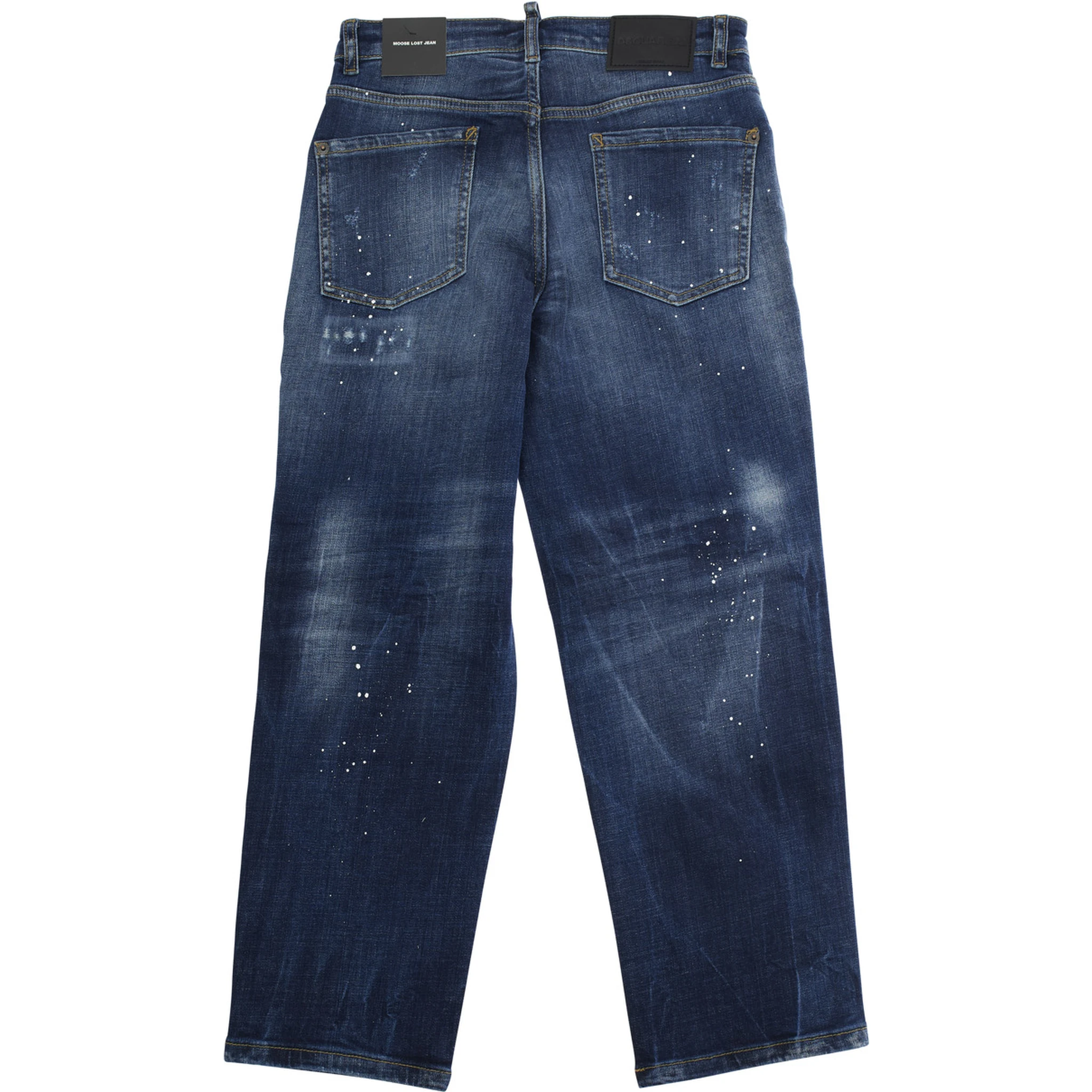 Boss 10 Blue Jeans with Logo Patch on the Rear and Ripped Details in Denim Boy