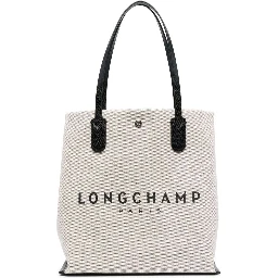 حقيبة تسوق روزو بيج مزينة بشعار مطبوع من قماش قطني نسائي