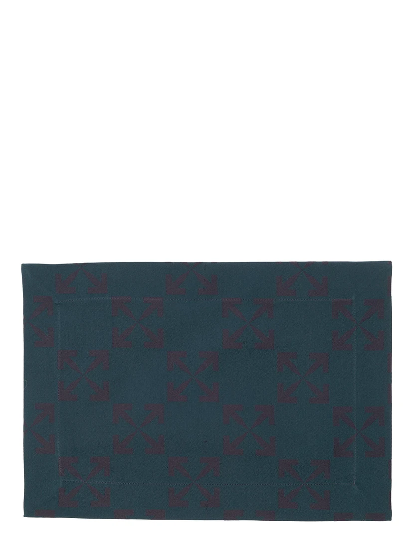 Set of Four Napkins with Arrow Logo jacquard  Off White Home Arrow