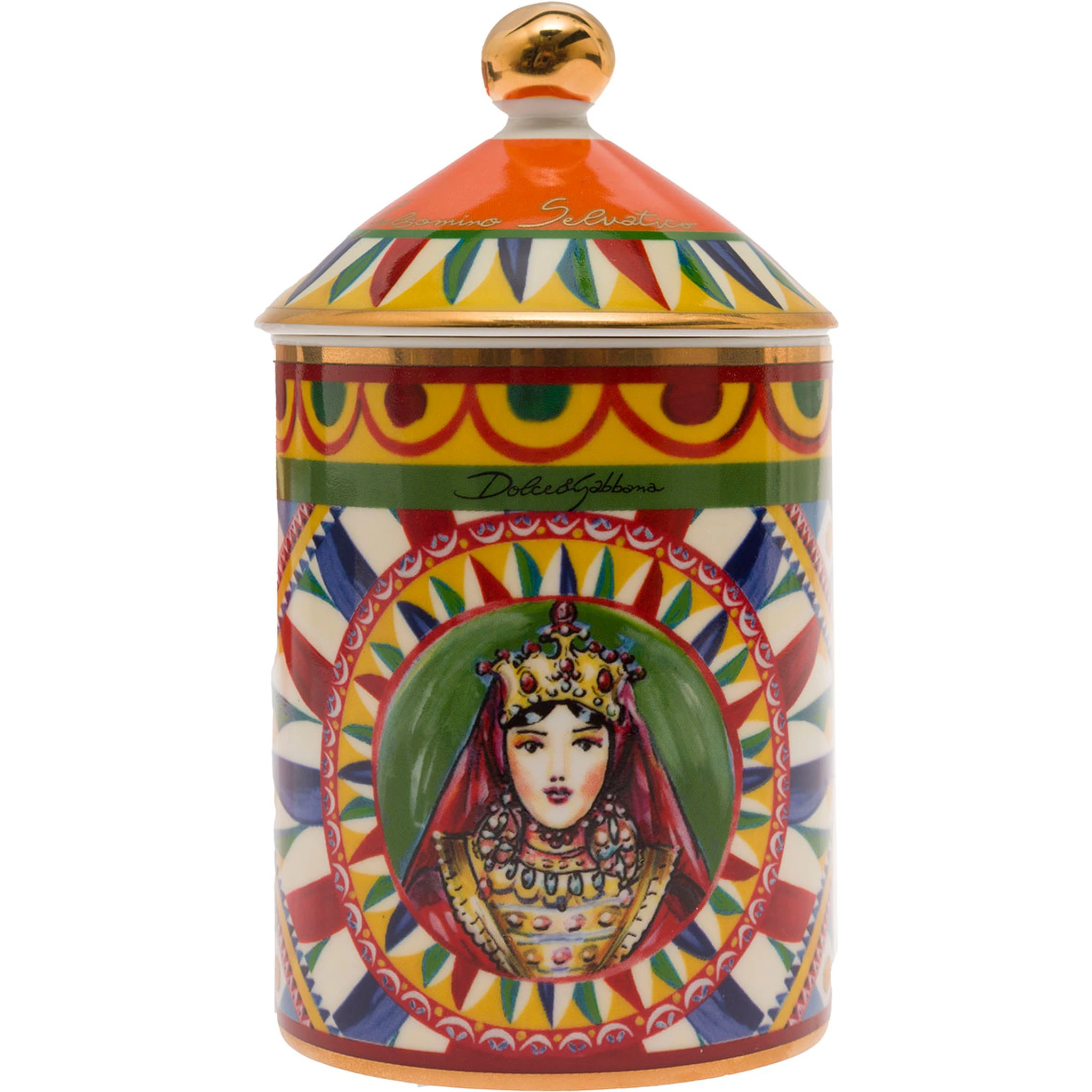 Wild Jasmine Scented Candle with Lid and Carretto Print