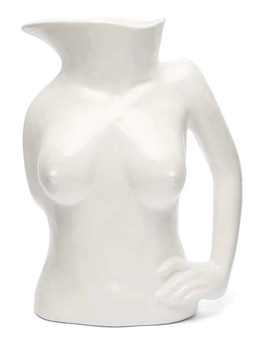 Anissa Kermiche Home Jugs Jug White Ceramic Vase