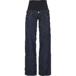 Blue Jeans with Stretch Waist in Denim Woman