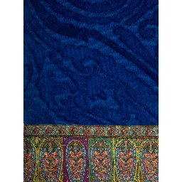 Blue Beach Towel with Contrasting Lining in Cotton Home