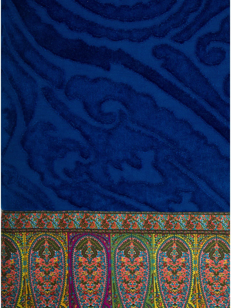 Blue Beach Towel with Contrasting Lining in Cotton Home