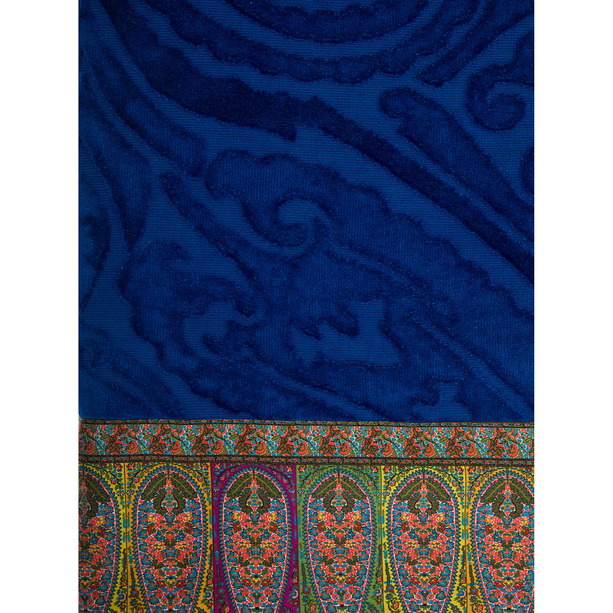 Blue Beach Towel with Contrasting Lining in Cotton Home