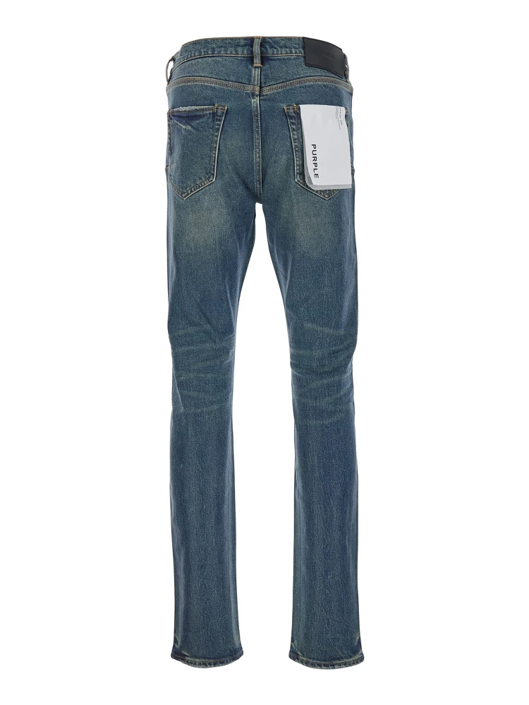 Blue Skinny Faded Jeans in Denim Black alternative