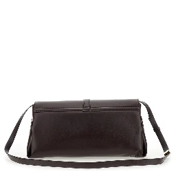 Bordeaux Crossbody Bag with Gancini Buckle Detail in Leather Woman